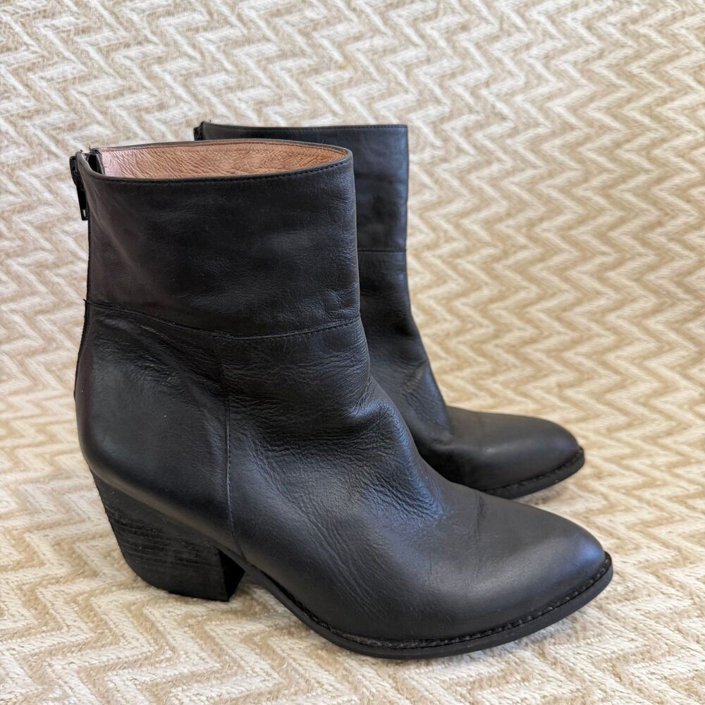 Jeffrey Campbell Ibiza Last Rosmore Black Leather Ankle Booties